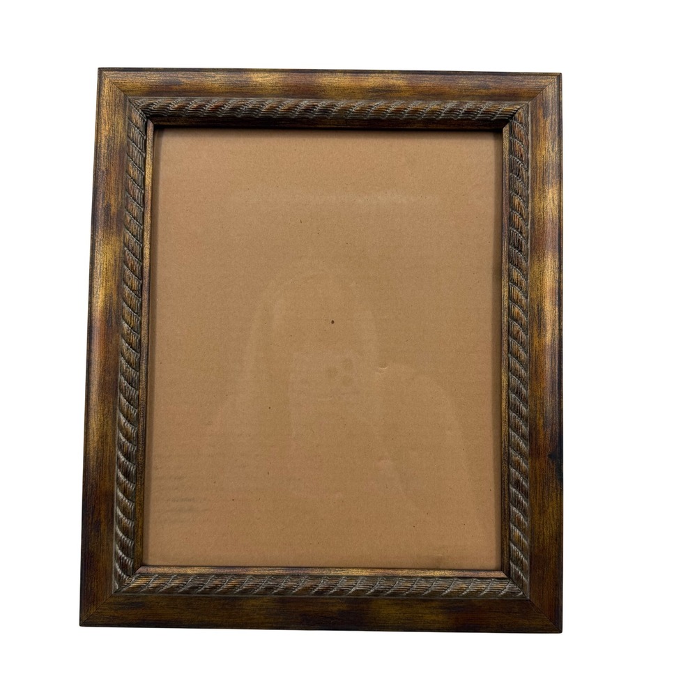 Michaels Picture Frame Home 8x10 Bronze Gold Excellent Rope Border Traditional